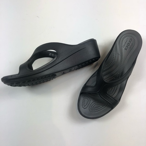 Nwot Crocs Dual Comfort Wedge Sandals 